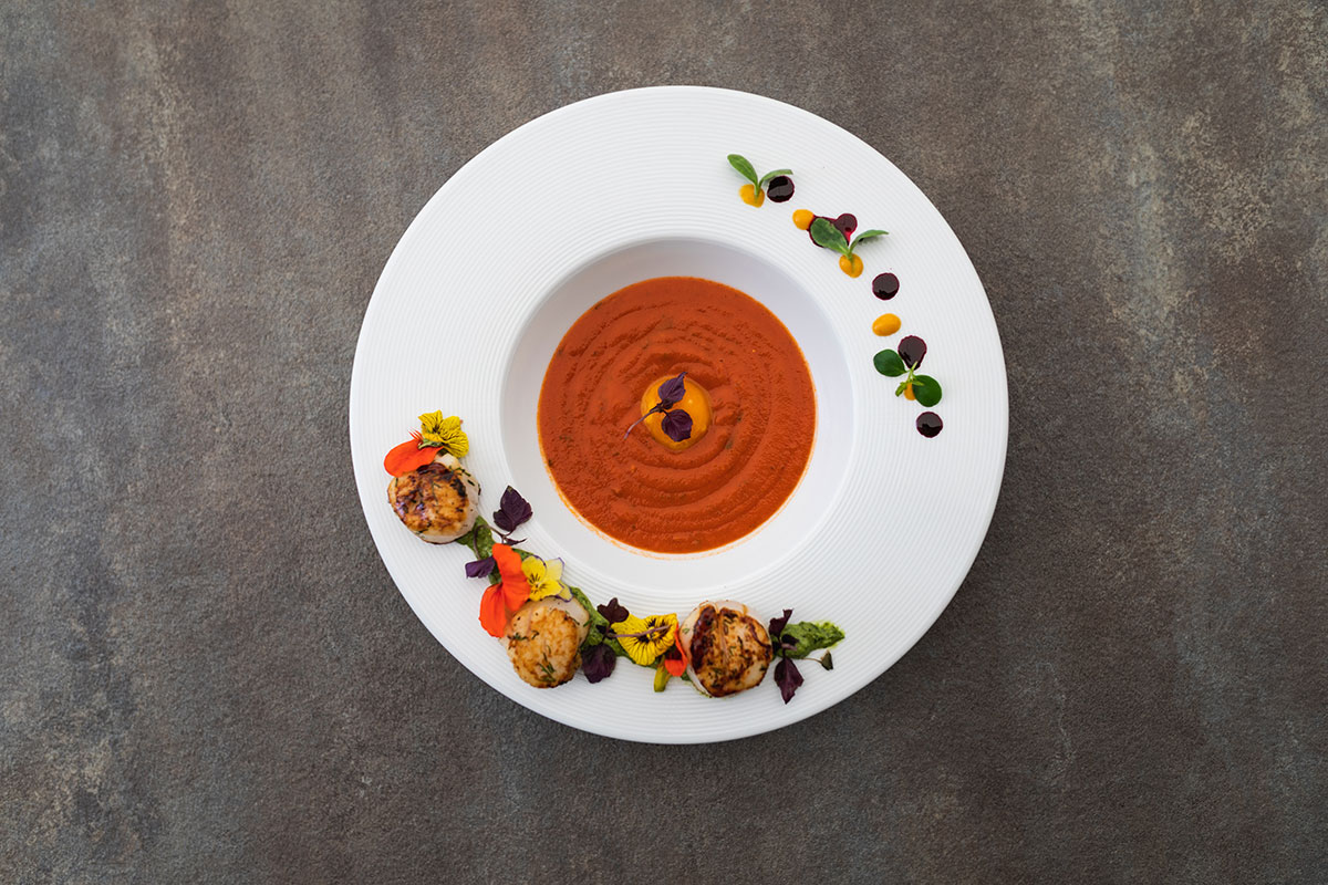 Genuss am Werk - Kulinarik - Gericht mit Soße - Hotel Lisetta
